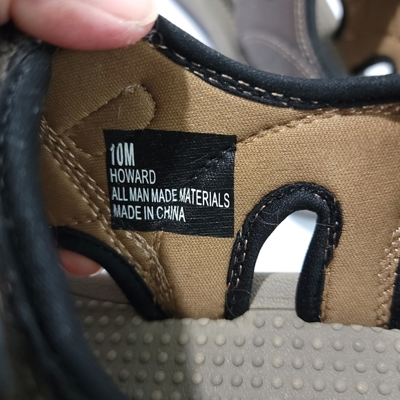 KHOMBU HOWARD Mens Brown Comfort Athletic Hiking Sandals Sz 10M Adjustable Strap - Picture 8 of 10